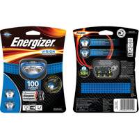 Vision Headlamp, LED, 100 Lumens, 10 Hrs. Run Time, AAA Batteries Mukwa Safety Services