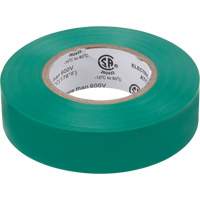 Electrical Tape, 19 mm (3/4") x 18 M (60'), Green, 7 mils Mukwa Safety Services