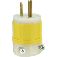 Prise &agrave; lame droite de calibre industriel, Nylon modifi&eacute; antichoc, 15 A, 125 V Mukwa Safety Services