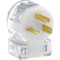 Angled Hospital Grade Extension Plug, Nylon, 20 Amps, 125 V Mukwa Safety Services