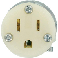 Hospital Grade Extension Plug Connector, 5-15R, Nylon Mukwa Safety Services