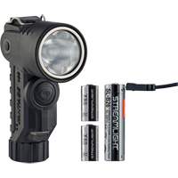 Vantage&reg; 180 X Multi-Fuel Helmet/Right Angle Flashlight, LED, Rechargeable/CR123A Batteries, Nylon Polymer Mukwa Safety Services