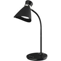 Lampe de bureau, 6 W, DEL, Col 16", Noir Mukwa Safety Services