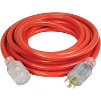 Generator Extension Cord with Quad Tap, Outdoor, 10 AWG, 30 A, 4 Outlet(s), 25' Mukwa Safety Services
