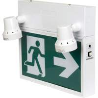 Running Man Sign with Security Lights, LED, Battery Operated/Hardwired, 12-1/10" L x 11" W, Pictogram Mukwa Safety Services