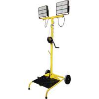 Chariot &agrave; lampe Beacon978 avec treuil, DEL, 150 W, 22500 lumens, Boîtier en Aluminium Mukwa Safety Services