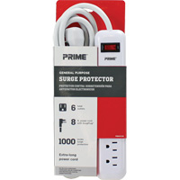 Protecteurs de surtension, 6 Prises, 1000 J, 1875 W, Cordon 8' Mukwa Safety Services