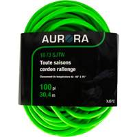 Industrial Extension Cord, All-Weather, SJTW, 10/3 AWG, 15 A, 100' Mukwa Safety Services