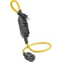 GFCI Cord Set with Automatic Reset, 120 V, 20 A, 3' Cord Mukwa Safety Services