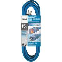 Glacier Flex&reg; Extreme Cold Weather Extension Cord, Outdoor, SJTW, 16/3 AWG, 13 A, 15' Mukwa Safety Services