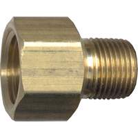 Adaptateur de tuyau, FPT x NPT, 1/4" x 1/8" dia., Laiton Mukwa Safety Services