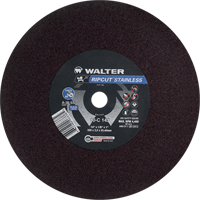 Ripcut Stainless Steel Cut-Off Wheel for Stationary Saws, 14" x 1/8", 1" Arbor, Type 1, Aluminum Oxide, 4400 RPM Mukwa Safety Services