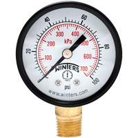 Economy Pressure Gauge, 2" , 0 - 100 psi, Bottom Mount, Analogue Mukwa Safety Services