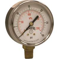Economy Pressure Gauge, 2-1/2" , 0 - 30 psi, Bottom Mount, Analogue Mukwa Safety Services