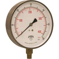 Stainless Steel Pressure Gauge, 2-1/2" , 30" Hg Vac., Bottom Mount, Liquid Filled Analogue Mukwa Safety Services